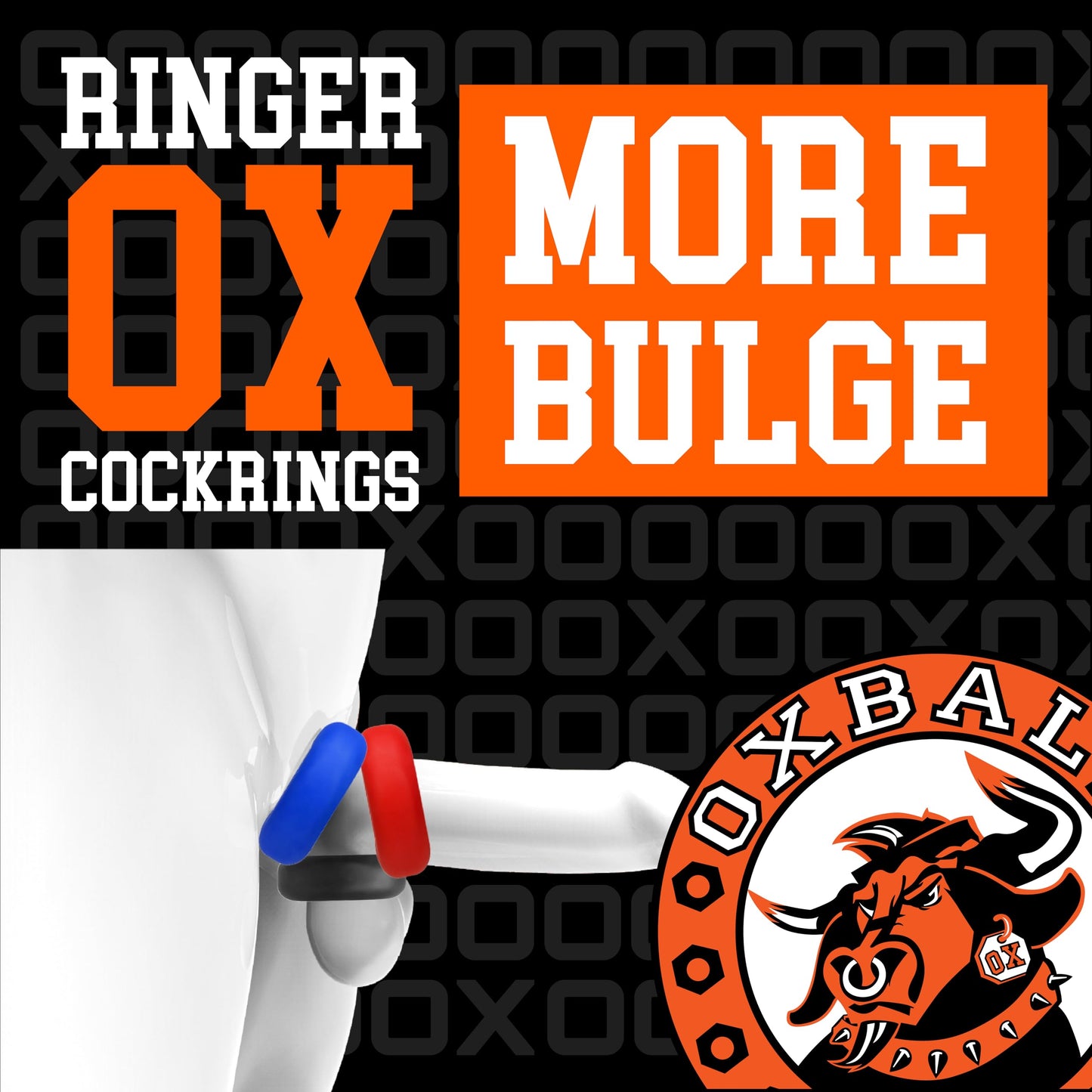 OxBalls Ringer 3 Pack Cock Ring Multi Coloured
