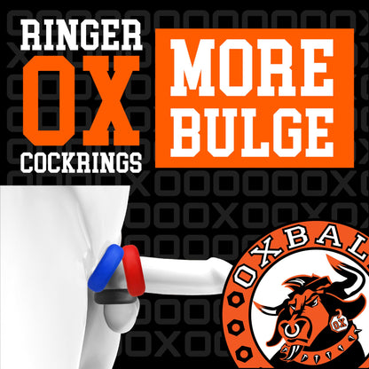 OxBalls Ringer 3 Pack Cock Ring Multi Coloured