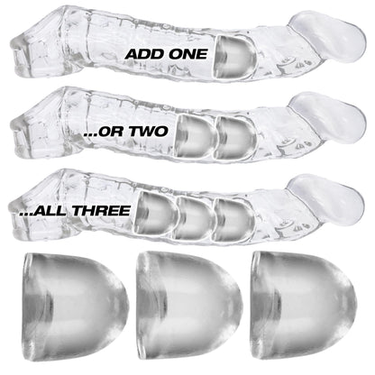 Oxballs Cocksheath Adjustfit Inserts X 3 Clear